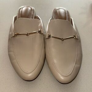 Rachel Zoe Women’s Shoes Beige Leather Alani Slip On Mules